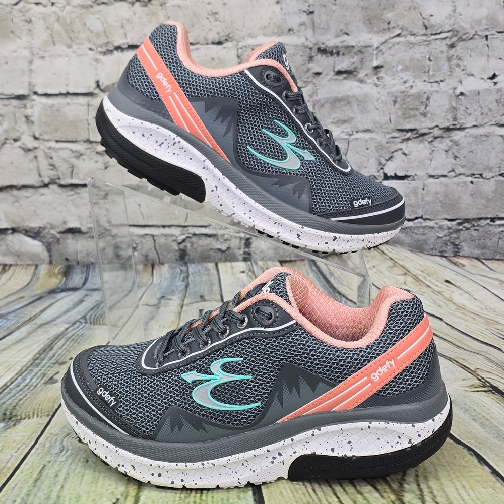 Gravity Defyer G-Defy Womens Size 7 Grey Pink Athletic Walking Shoes TB9024FGP-M - Picture 2 of 9